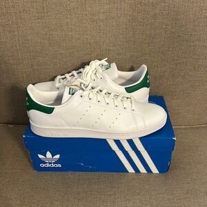 adidas White and Green Sneakers Stan Smith